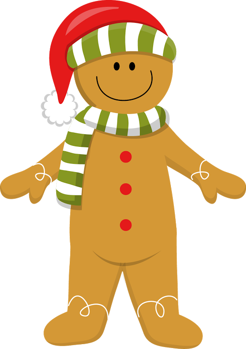 Christmas Clip Art Gingerbread Man - Gingerbread Man Christmas Clipart (508x720), Png Download