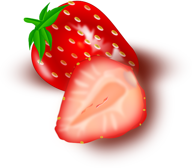 Red, Berries, Food, Fruit, Cartoon, Free, Strawberry - Strawberry Fruit Cartoon (640x561), Png Download