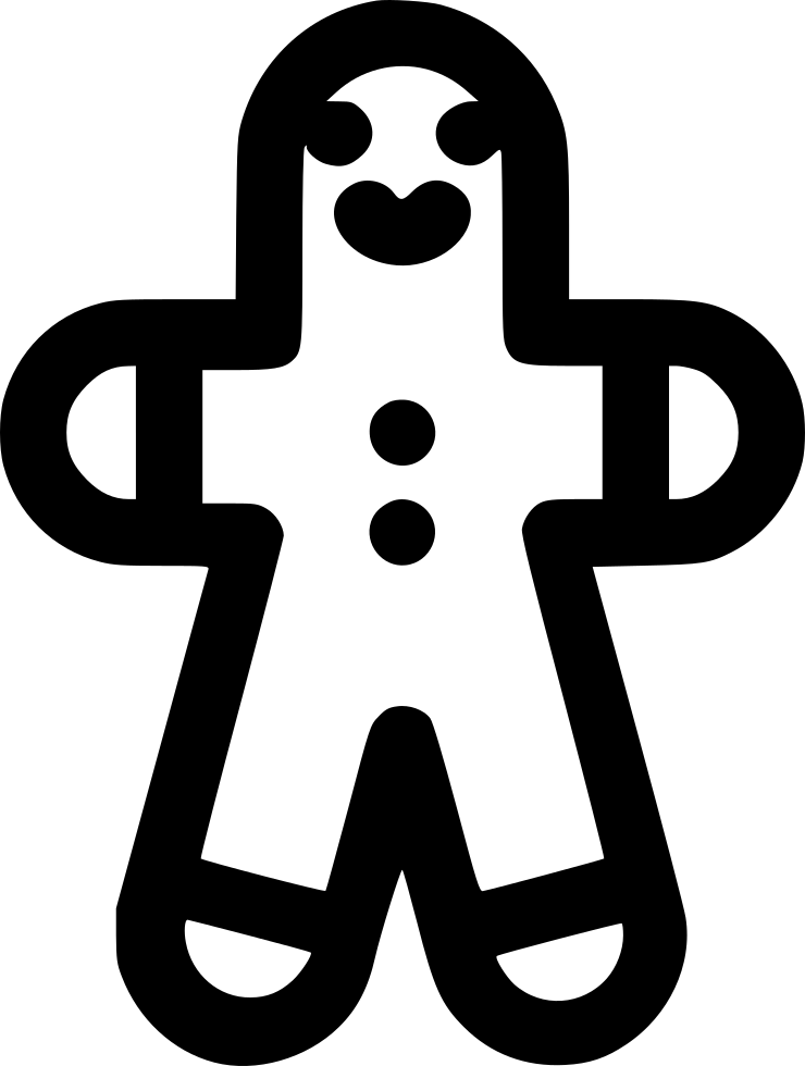 Gingerbread Man - (740x980), Png Download