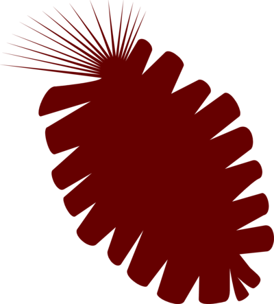 Free Pine Cone Clip Art - Pine Cone Silhouette Clipart Png (400x443), Png Download