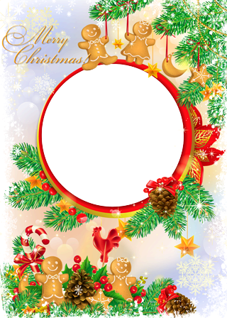 Meet Christmas With Candies And Gingerbread Man - Christmas Day (320x448), Png Download