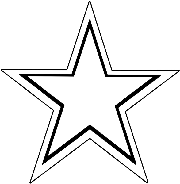 Colouring Page Of Star (587x600), Png Download