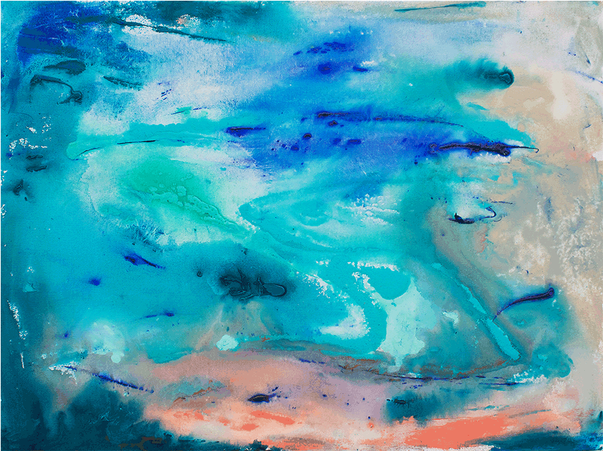 Turquoise Coast - Modern Art (1080x720), Png Download