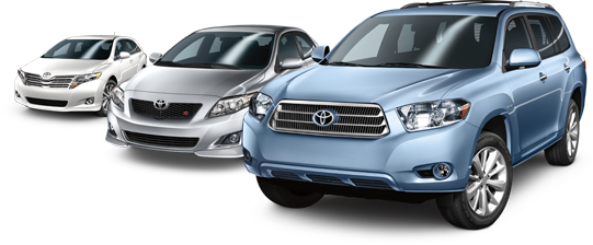 Toyota Png Pic - 3 Toyota Cars (541x224), Png Download