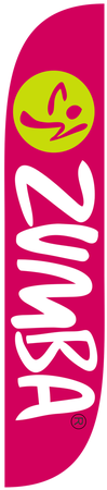Zumba Fitness Purple Feather Flag - Lookourway Zumba Fitness Feather Flag, Purple (391x521), Png Download