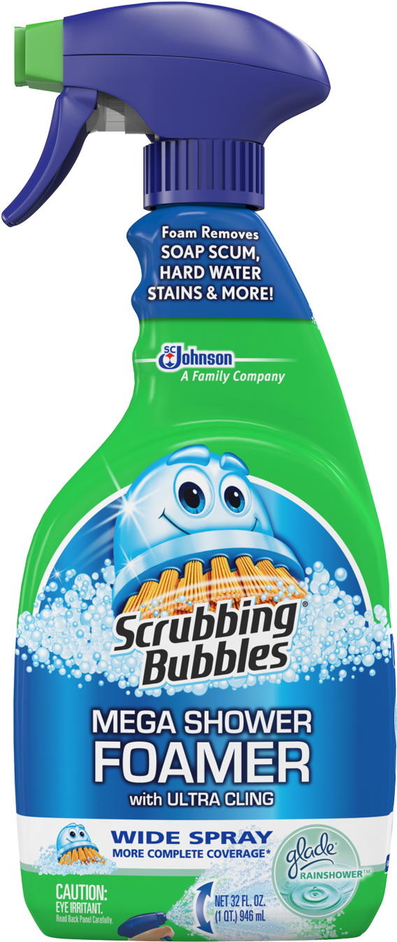 Clorox Disinfecting Bathroom Cleaner Msds Interesting - Scrubbing Bubbles Shower Foamer, Mega, With Ultra Cling, (1500x1500), Png Download