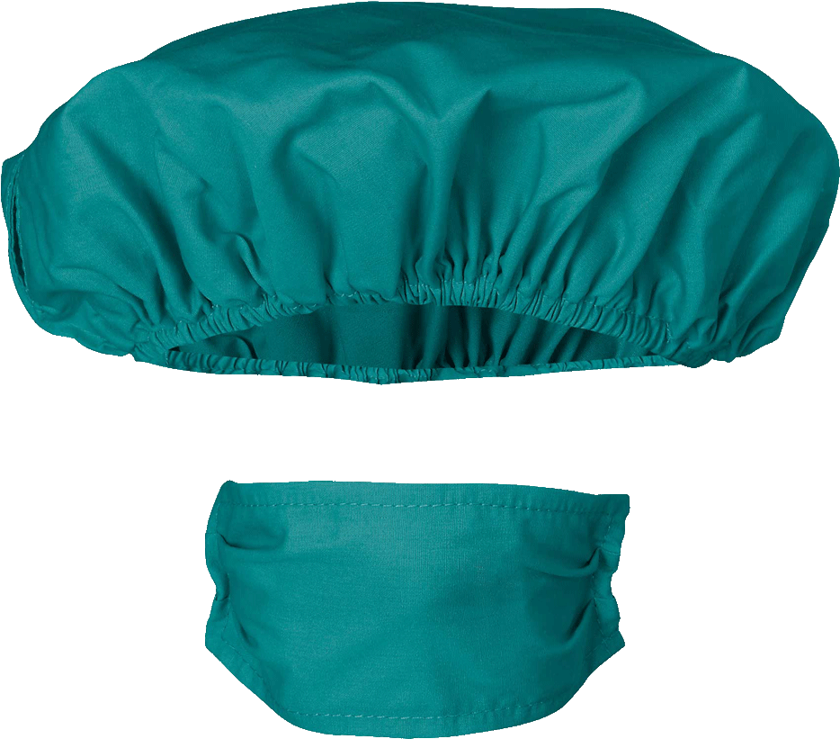 Hospital Hat & Mask Set, Green - Hospital Hat (1000x1000), Png Download