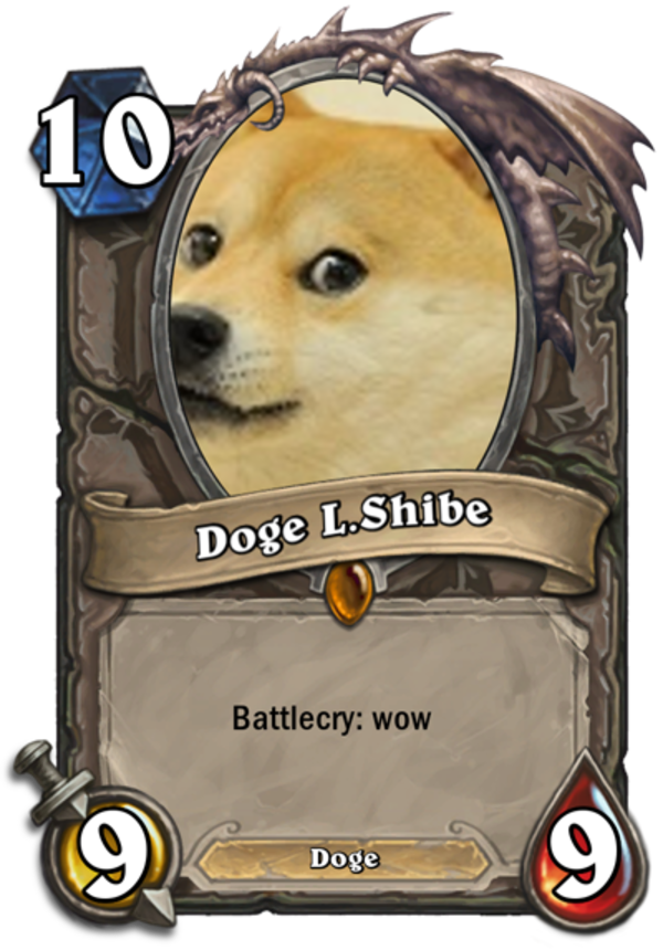 Doge - Hearthstone Custom Lord Of The Rings Cards (600x860), Png Download
