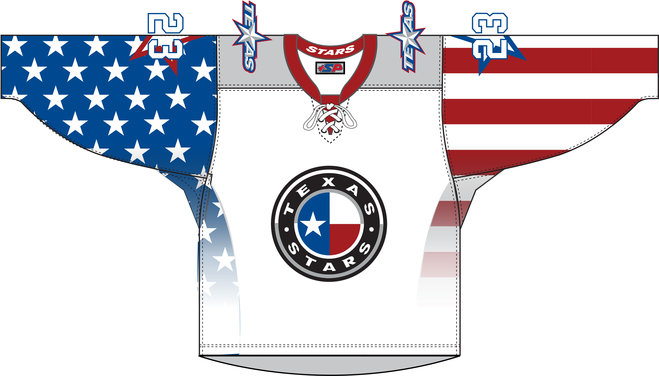 Fall Military Stars - Dallas Stars (2363x1455), Png Download