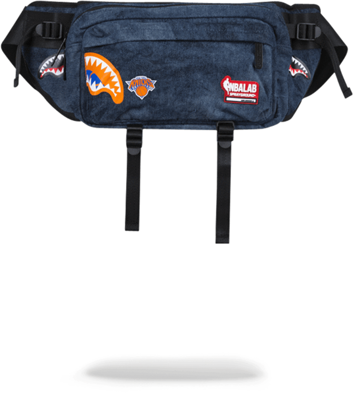 Sprayground- Nbalab Knicks Denim Shark Crossbody Crossbody - Sprayground (900x1148), Png Download