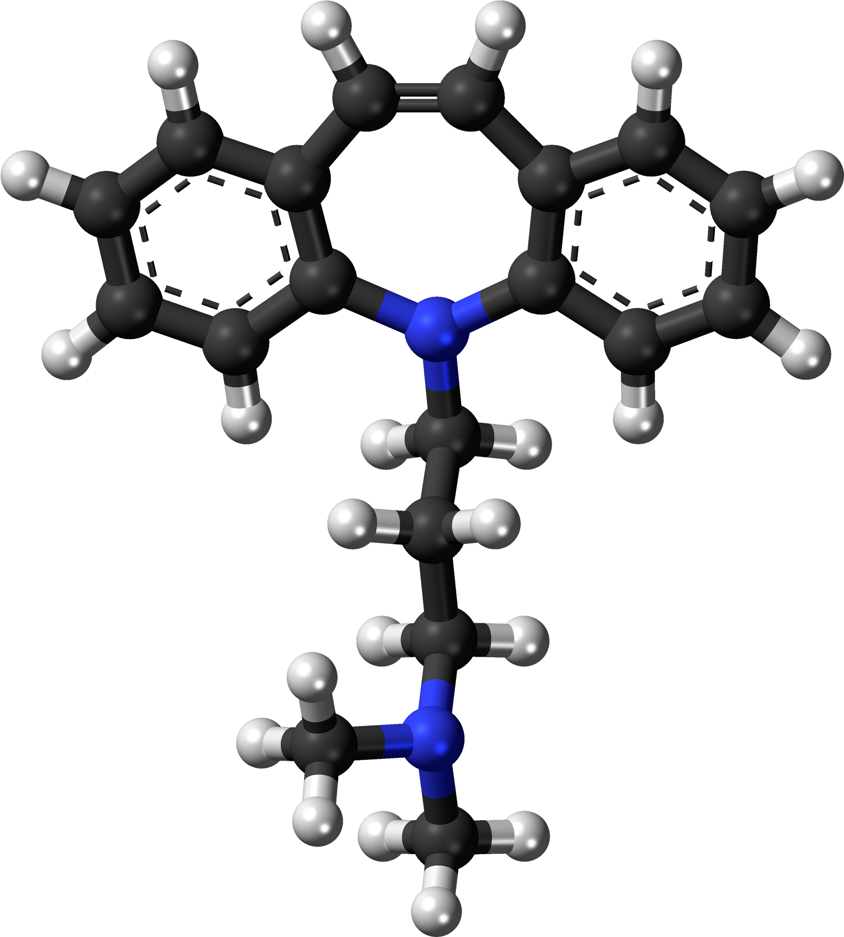Depramine 3d Balls - Amine Compounds (chemical Compounds) (1816x2000), Png Download