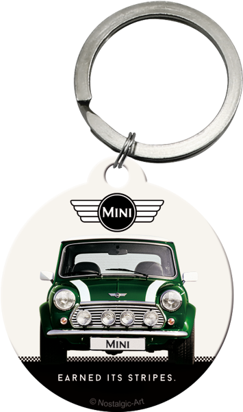 Nostalgic Art Metal Key Ring Mini Car & Logo - Mini Cooper Tin Sign (600x600), Png Download