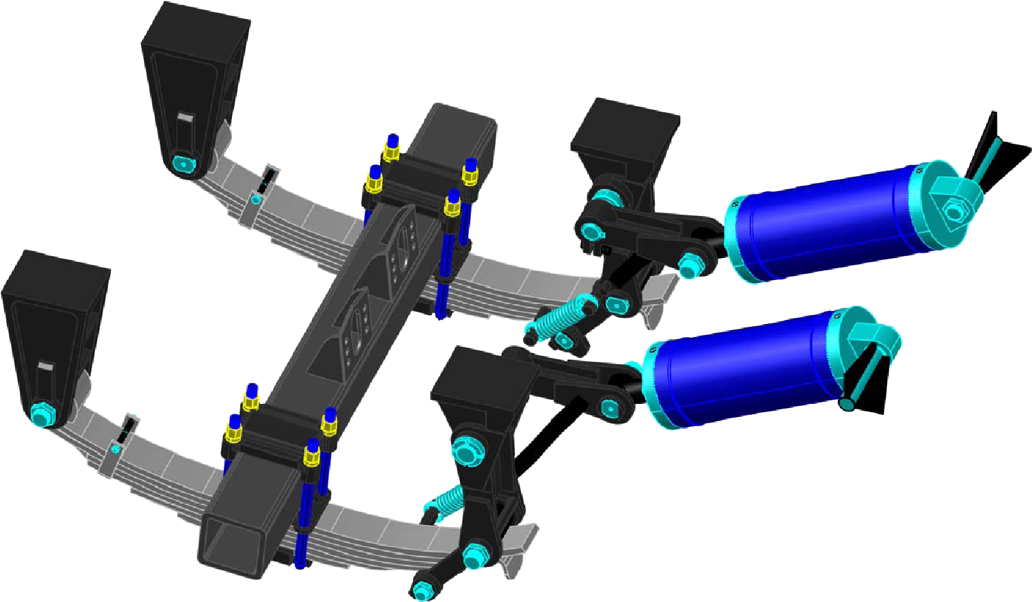 Tractor Truck,trailer,air Bag - Axle Lift Mechanical Suspension (1616x1025), Png Download