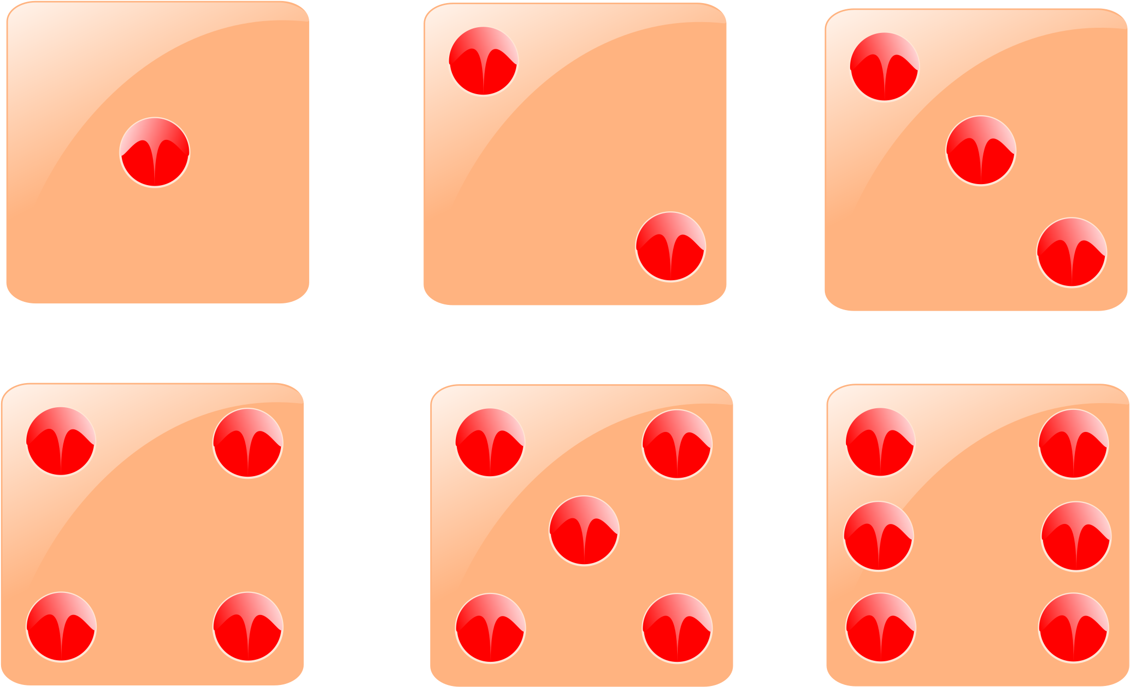 Big Image - Dice 1 6 (2400x1519), Png Download