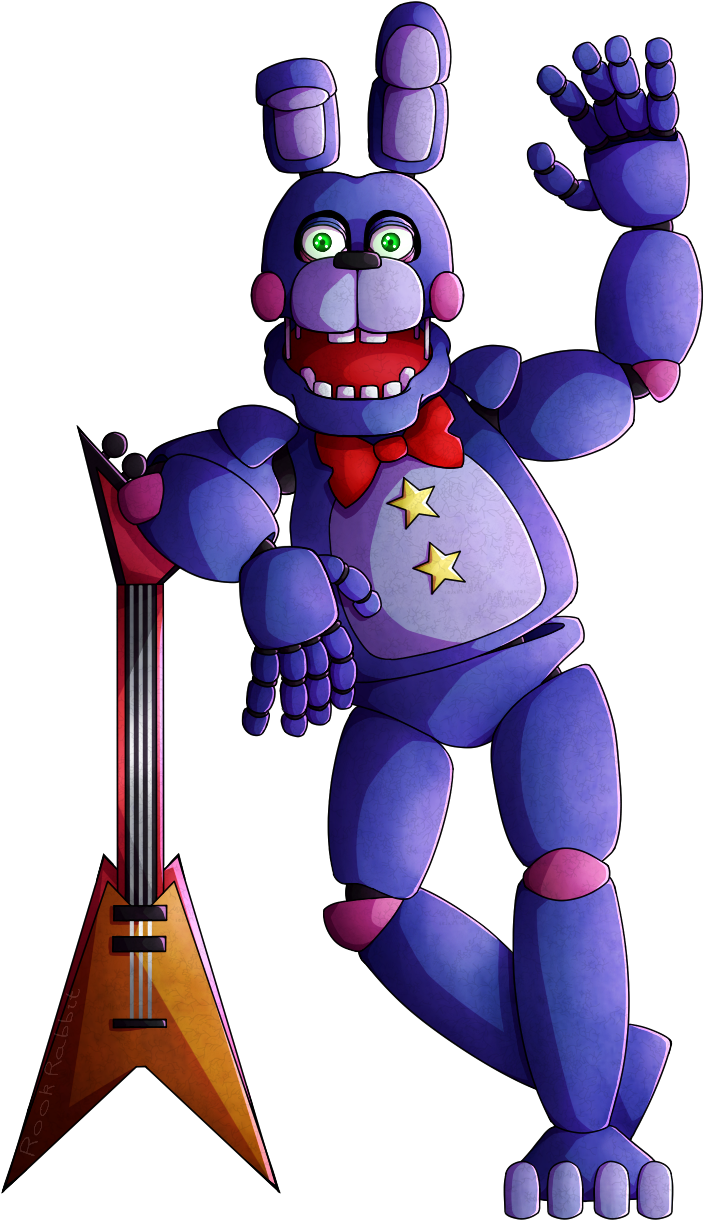 Artworkoh Hey Here's My Piece For The Ucn Mega Collab - Fnaf Rockstar Bonnie (1000x1300), Png Download