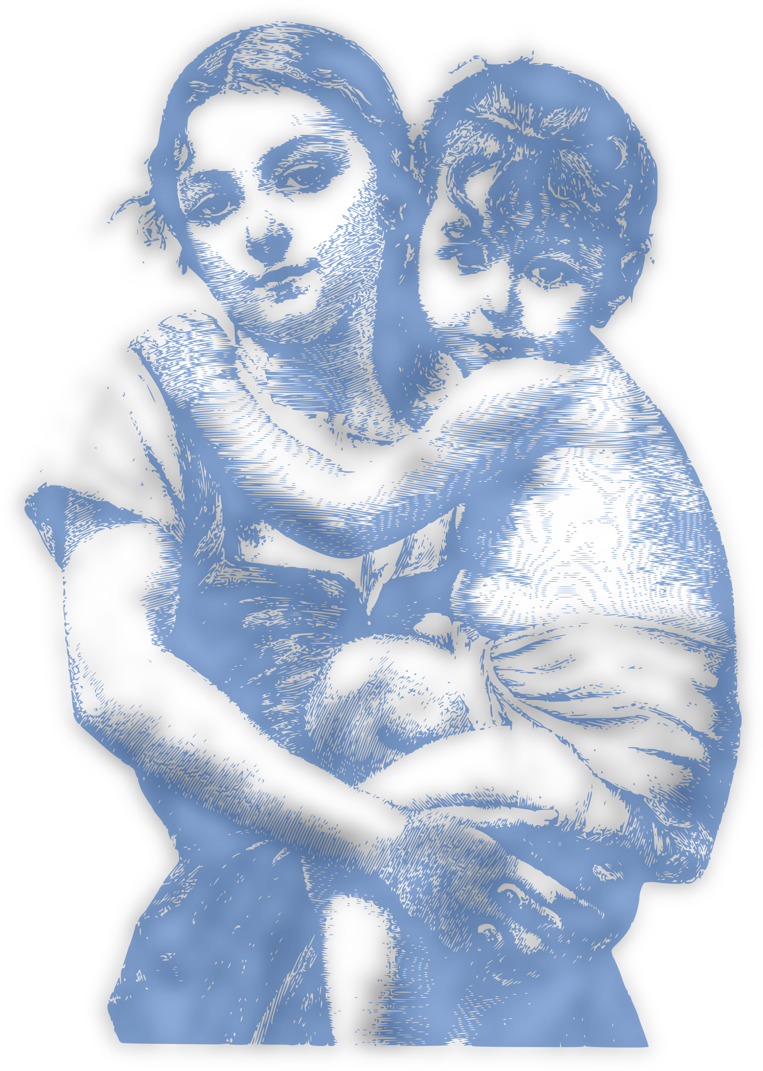 This Free Icons Png Design Of Vintage Woman With Child (1697x2400), Png Download