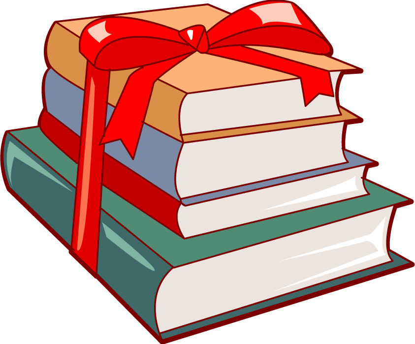 Clipart Present School - Books As Gifts Clipart (843x699), Png Download