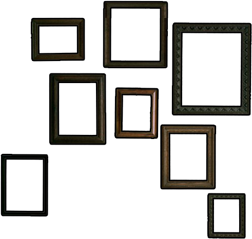 Empty Picture Frame Art (1221x468), Png Download