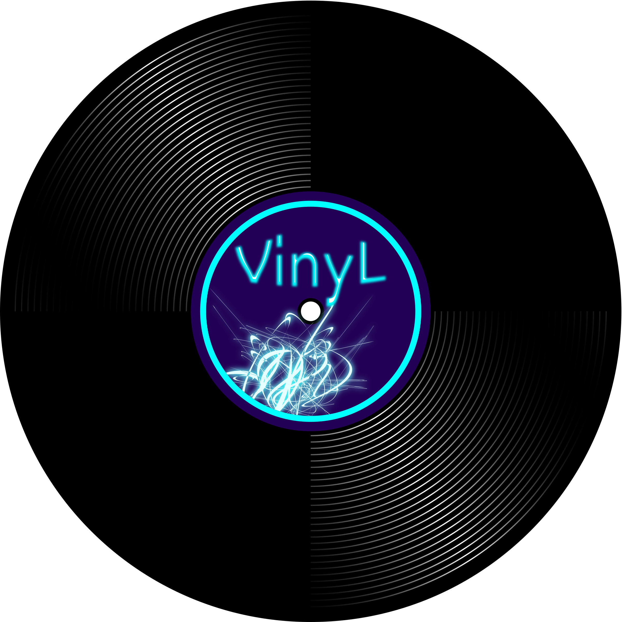 This Free Icons Png Design Of Vinyl Blue (2400x2400), Png Download