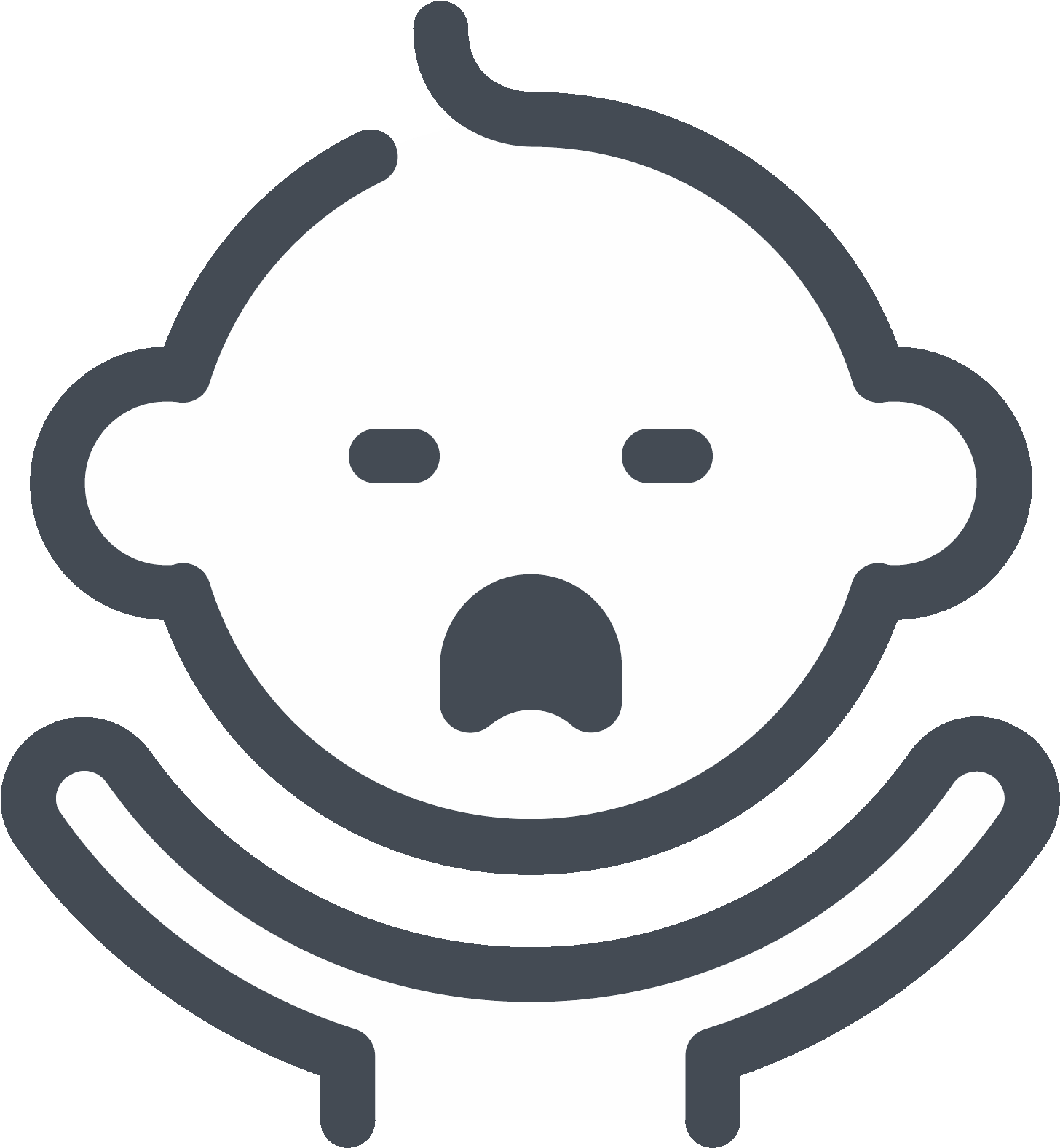 Sleeping Baby Icon - White Child Icon (1600x1600), Png Download