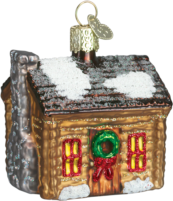 Log Cabin Ornament (950x950), Png Download