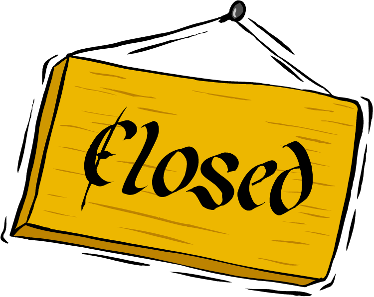 Closed Sign - Boston Harbor Closed Sign (750x597), Png Download