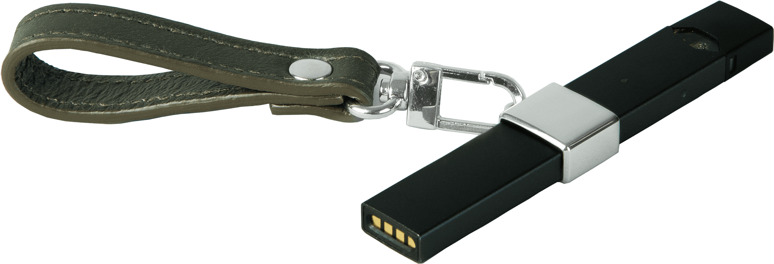 Green Leather Juul Keychain - Leather (3024x3240), Png Download