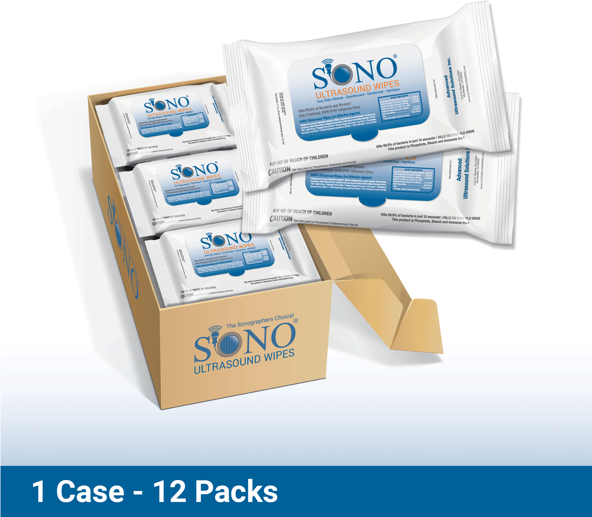 Disinfecting Medical Grade Wipes By Sono - Carton (2048x2048), Png Download