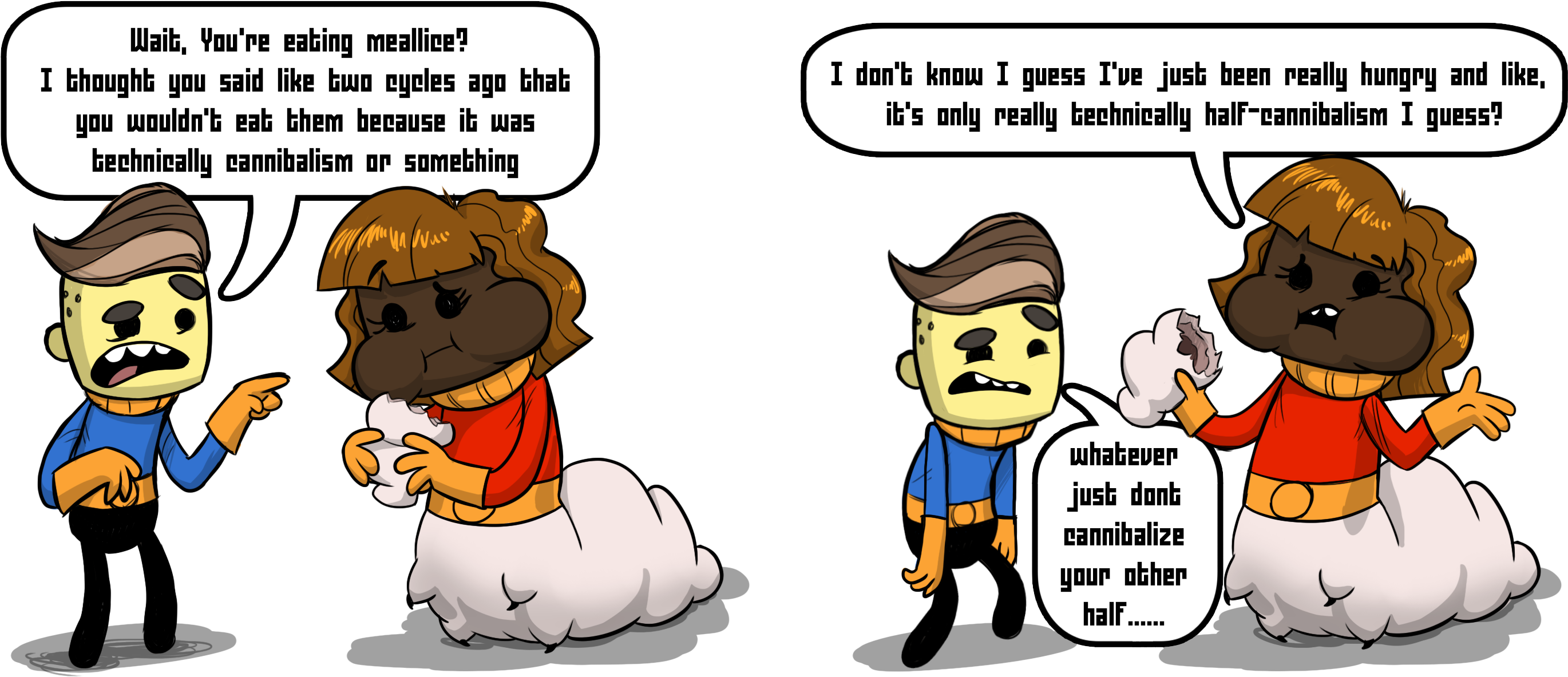59ddcbf06754b Onlyhalfcannibal - Thumb - - Png - Cartoon (2772x1500), Png Download
