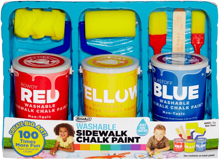 Roseart Washable Sidewalk Chalk Paint, 3 Colors, 2 - Roseart Sidewalk Chalk Paint (2-pack) Orbital Orange/blastoff (800x800), Png Download