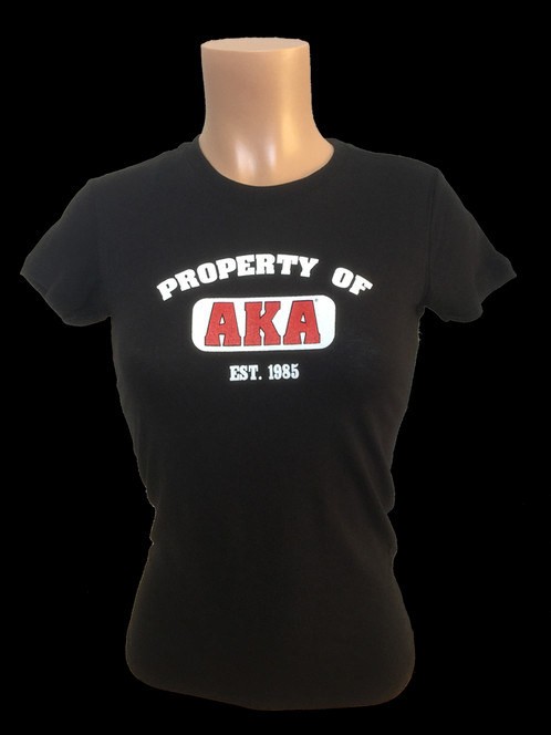 Women's Property Of Aka Black T Shirt Is Printed On - Active Shirt (498x664), Png Download