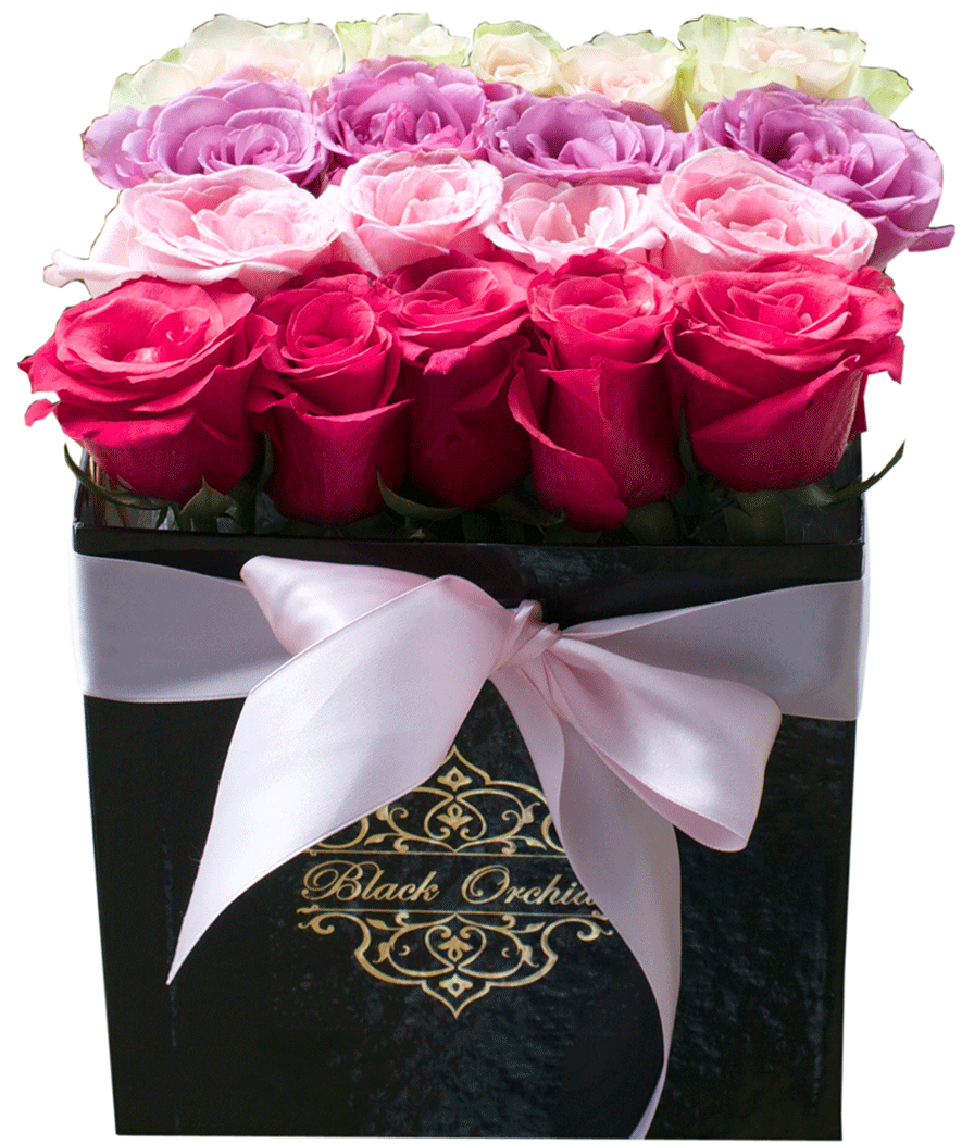 Patricia, Roses In The Box, Flowers In - Bouquet Roses Box Png (1200x1200), Png Download