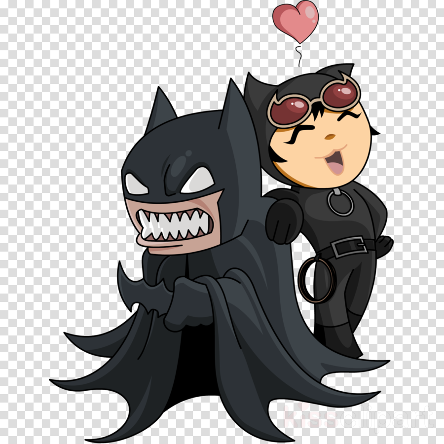 Catwoman And Batman Cartoon Clipart Catwoman Batman - Cartoon Batman And Catwoman (900x900), Png Download