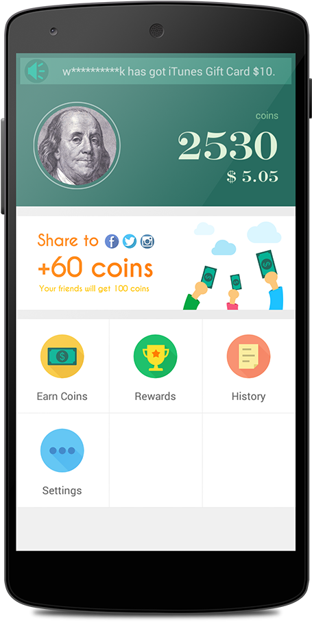 Gift Wallet Main Screen (456x1000), Png Download