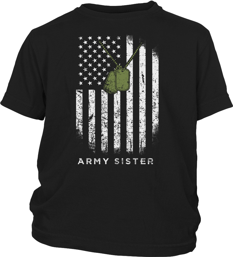 Us Flag Dog Tag - Kids Vamposite Shirt - Every Penny - Black (1000x1000), Png Download