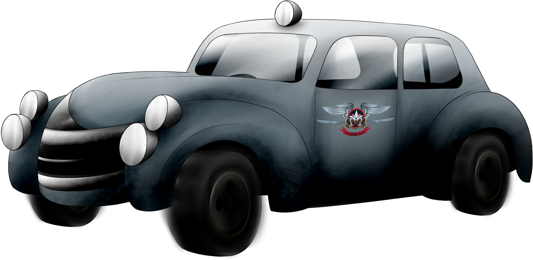 Opening The Car's Bonnet 'pop The Hood' - Antique Car (2093x1145), Png Download