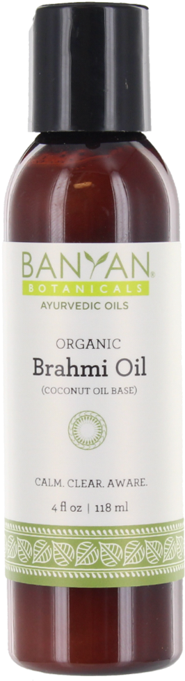 Brahmi Oil Coconut, Organic 4 Oz - Banyan Botanicals Daily Massage Oil (4 Fl Oz) (1090x999), Png Download