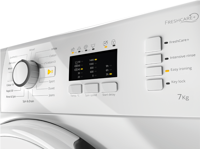 Whirlpool Fresh Care 7010 7 Kg Fully Automatic - Whirlpool Fwl61283w Pl Pralka (670x600), Png Download