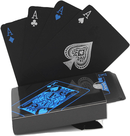 Blue Black Playing Mebrovo - Best Playing Cards (603x631), Png Download