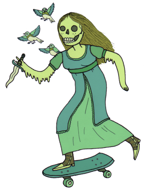 Skateboarding Clipart Tumblr Transparent - Skateboarding (500x636), Png Download