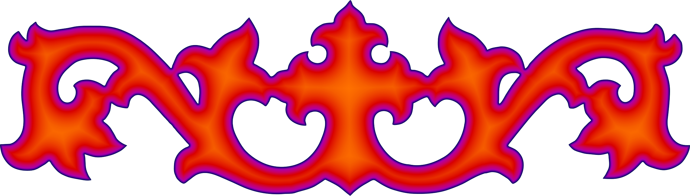 This Free Icons Png Design Of Glowing Decorative Flourish (2280x648), Png Download