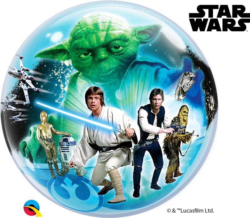 Star Wars Front Bubble New - Star Wars Helium Balloon (810x810), Png Download