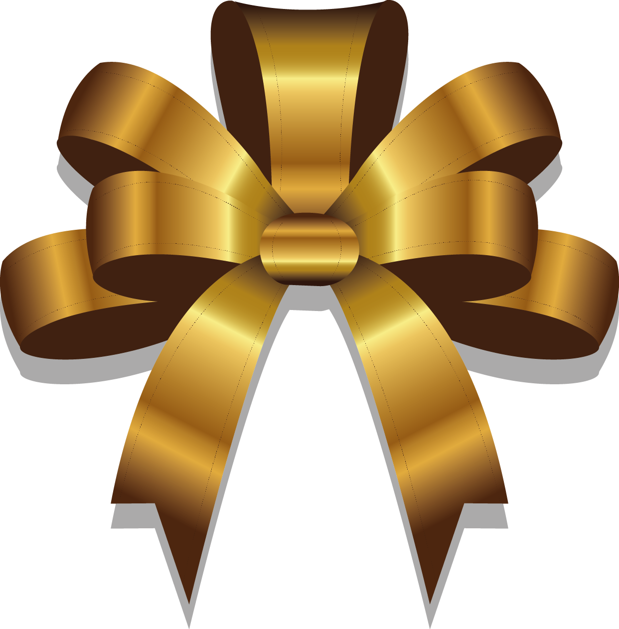 Christmas Gold Ribbon Png Vector Images Photo - Portable Network Graphics (1242x1262), Png Download