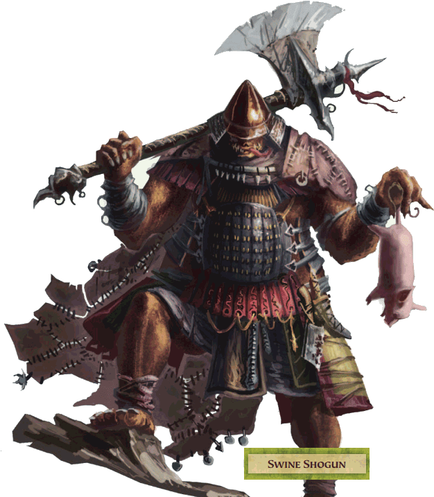 This Could Only Be The Hobgoblin Leader They'd Heard - Swine Shogun (626x724), Png Download