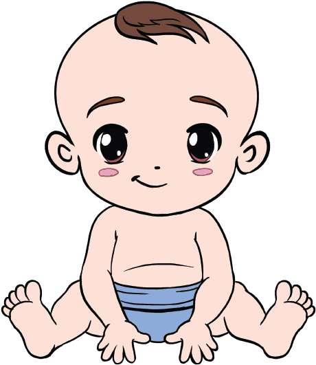Png Transparent Crawling Baby Clipart - Baby Drawing (678x600), Png Download