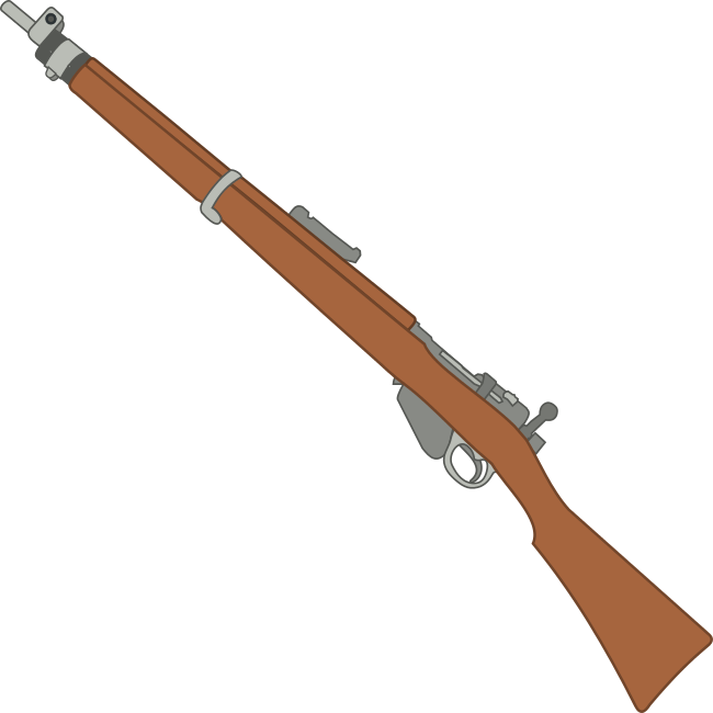 Rifle Cartoon Png Png Free - Lee Enfield Rifle Cartoon (650x650), Png Download