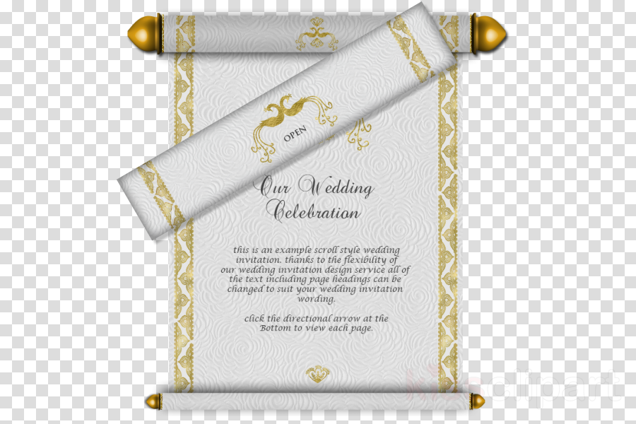 Download Wedding Card Scroll Design Clipart Wedding - Wrigley Field (900x600), Png Download