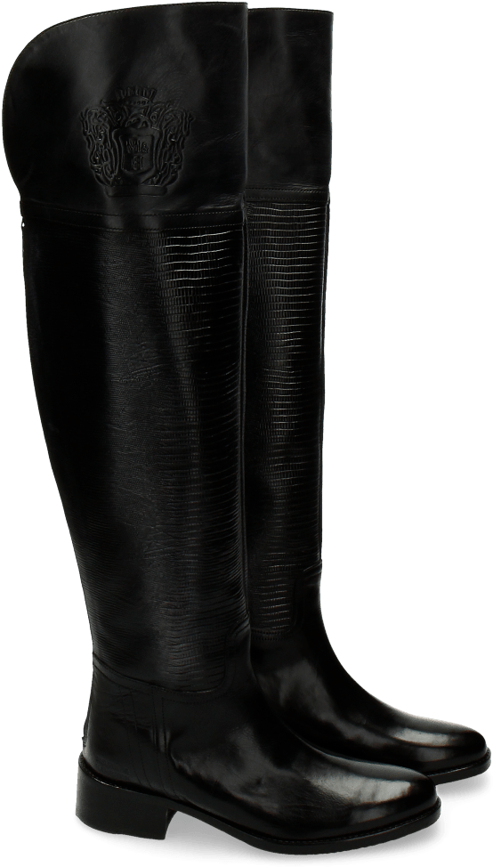 Boots Elaine 10 Guana Black Without Lasercut Hrs - Boot (1024x1024), Png Download