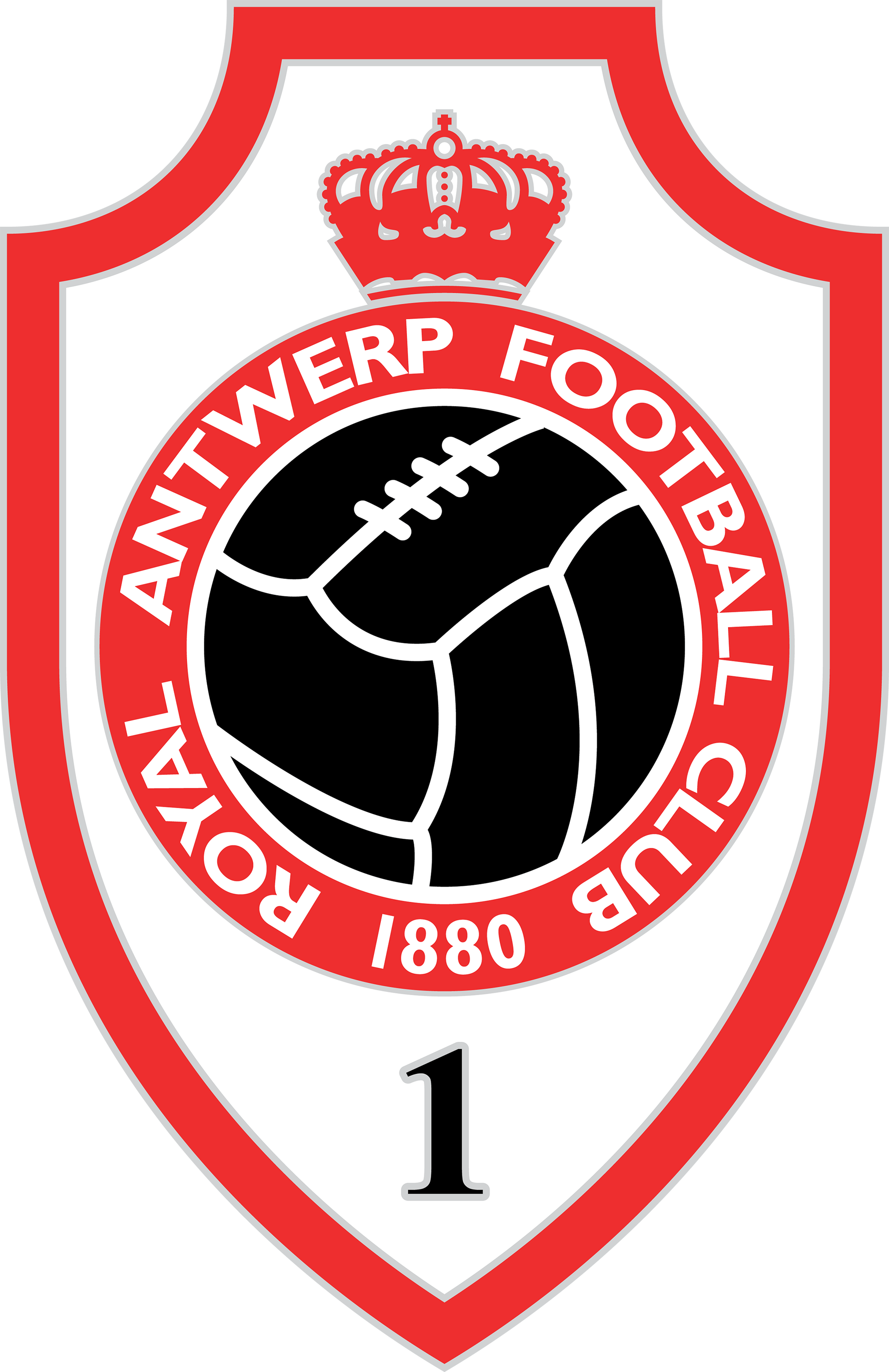 Het Logo Van Royal Antwerp Football Club Met Gouden - Royal Antwerp Fc Logo (380x602), Png Download