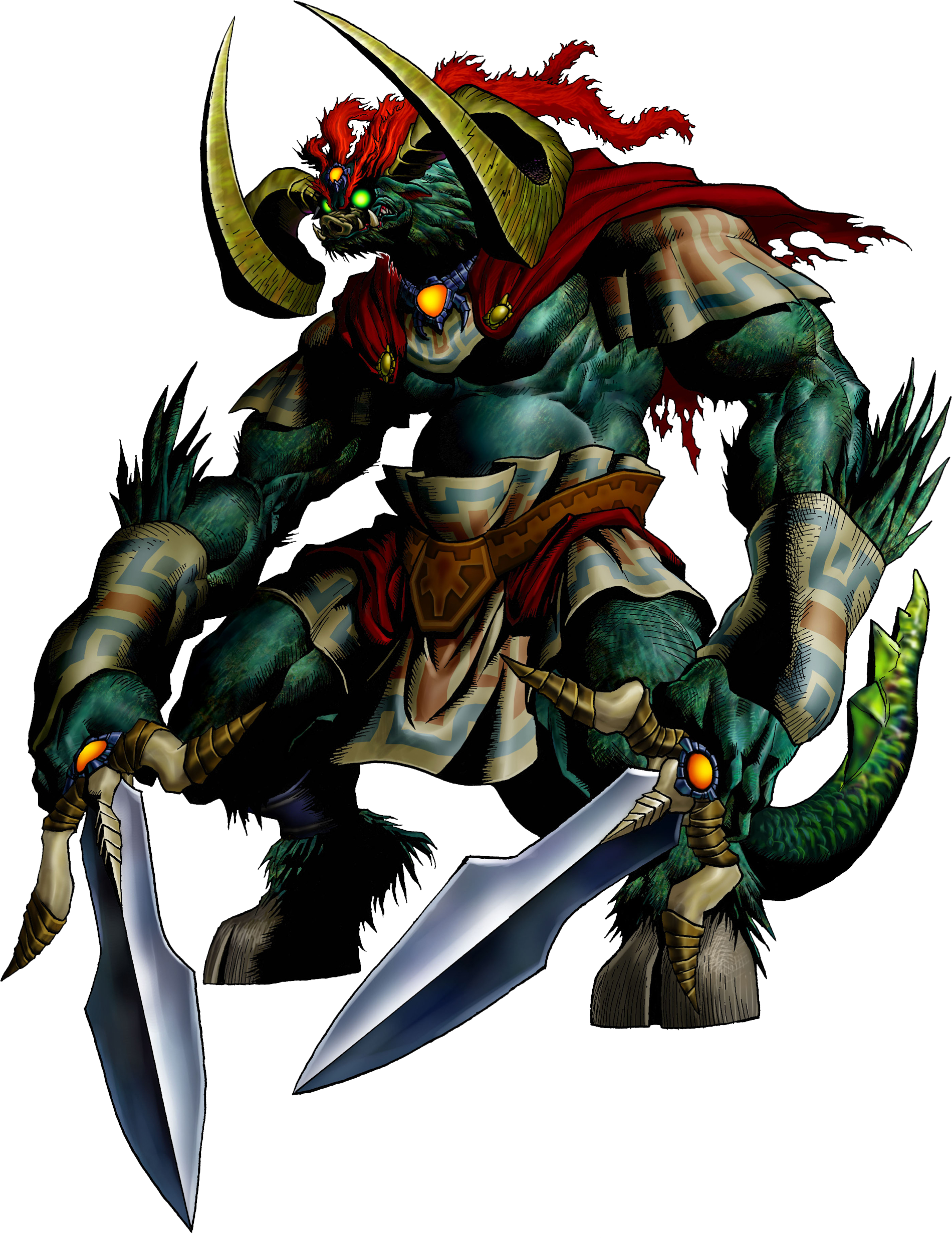 Ganon Artwork - Beast Ganon Ocarina Of Time (1900x2471), Png Download